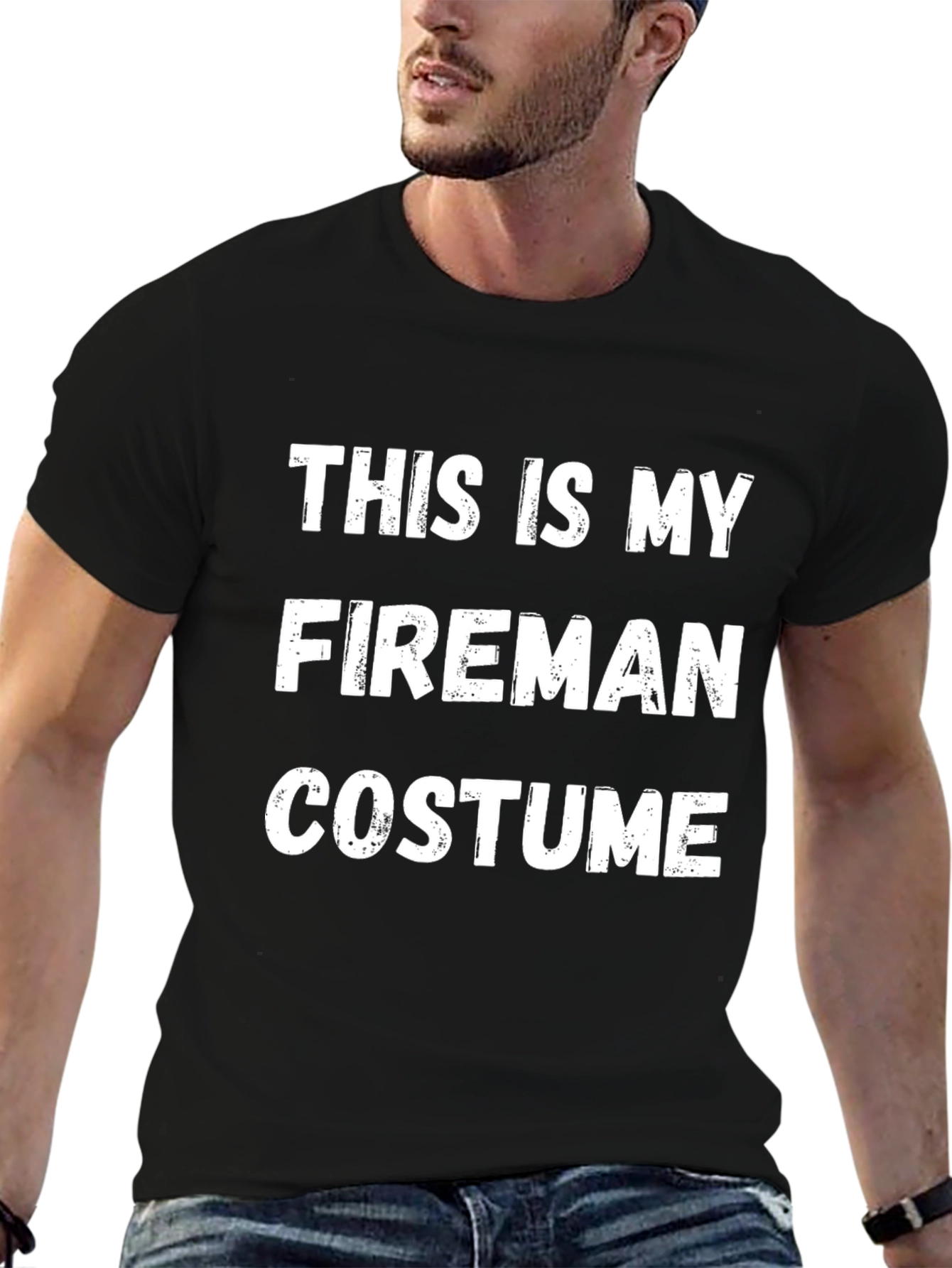 Funny Fireman Costume T-Shirt - Halloween Party Tee
