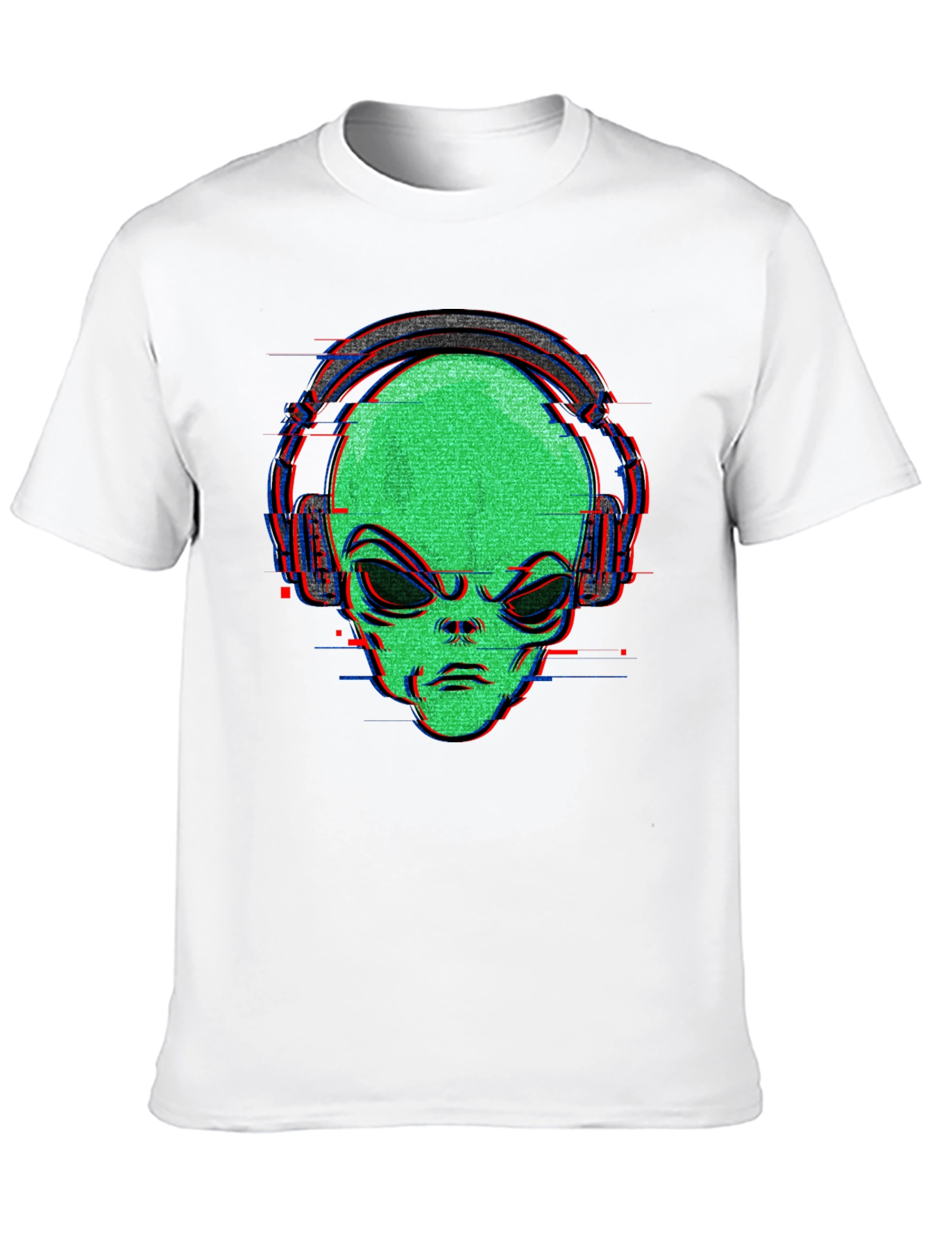 Alien Headphone Graphic T-Shirt