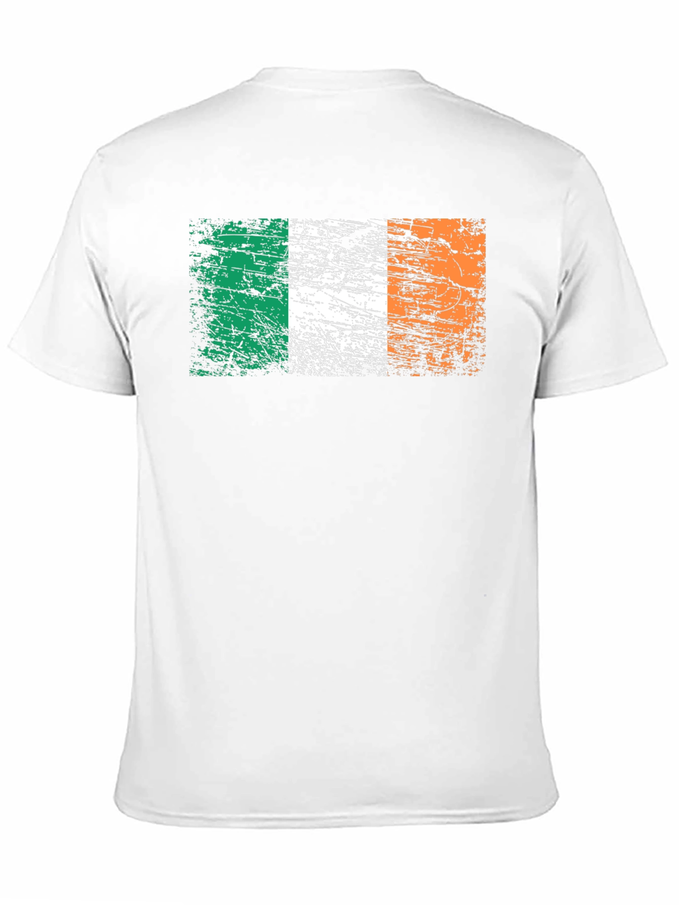Distressed Ireland Flag Graphic Black T-Shirt