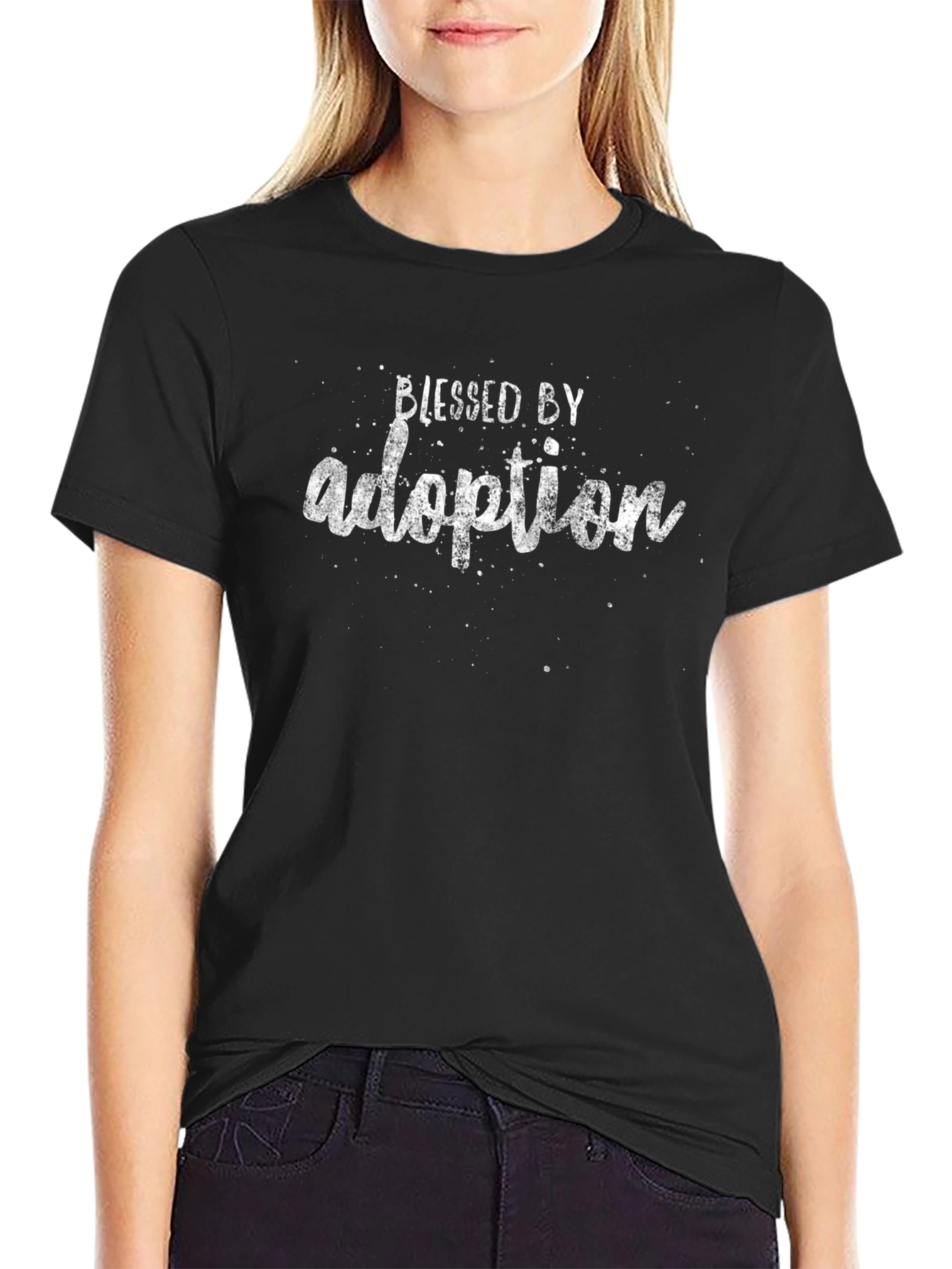 Blessed By Adoption T-Shirt - Black