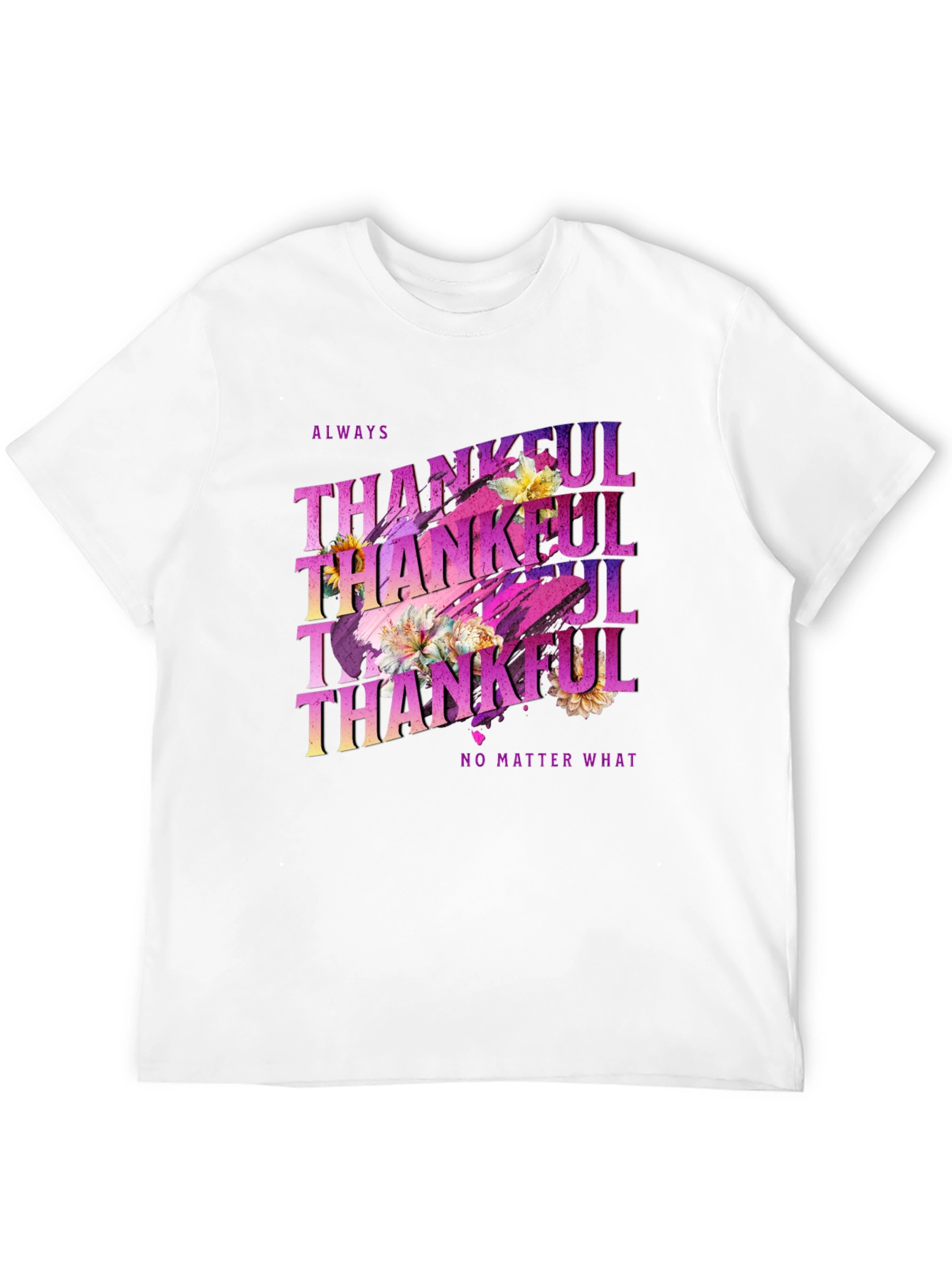 Always Thankful Floral T-Shirt