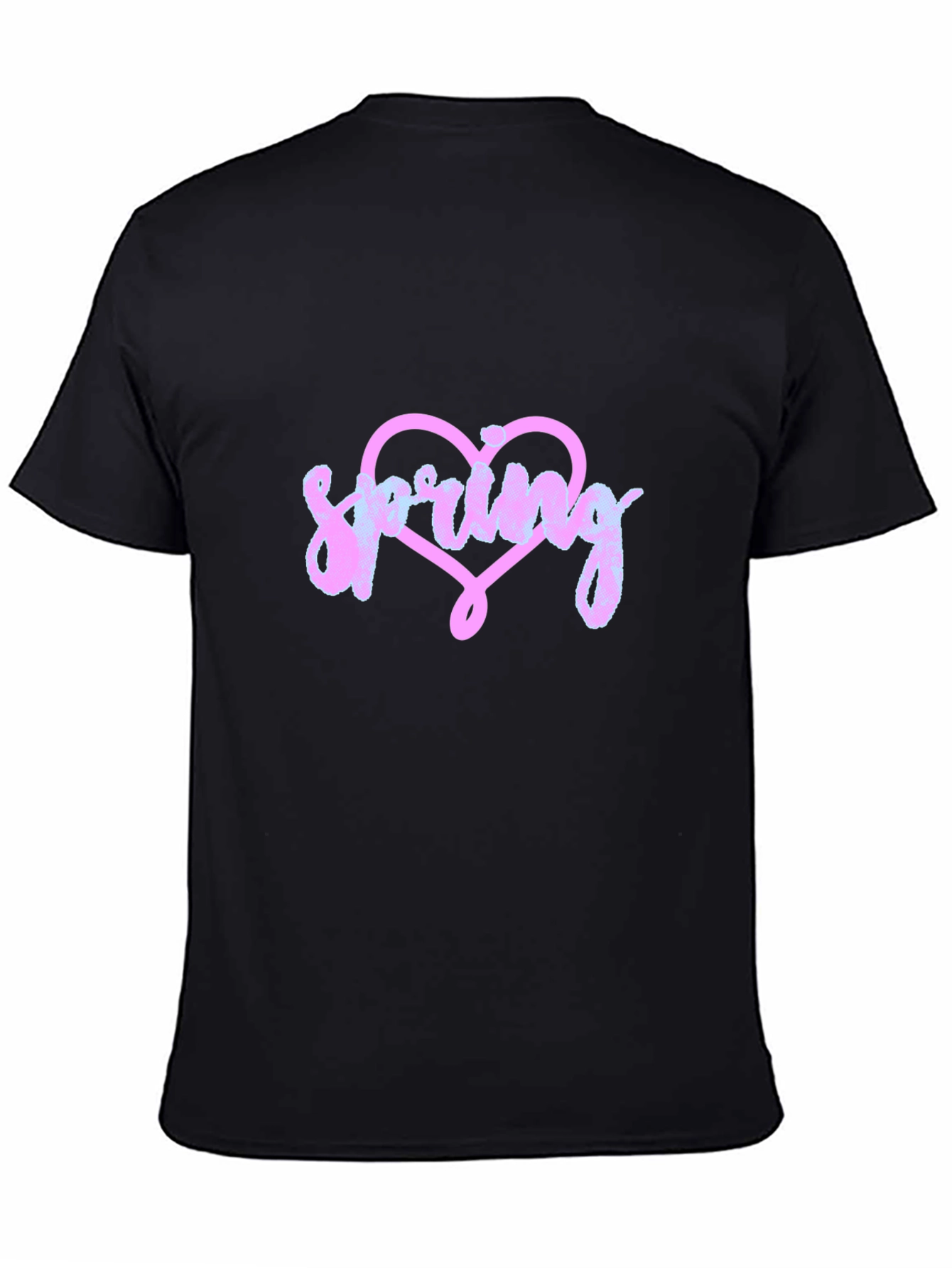 Spring Heart Graphic Tee - Black