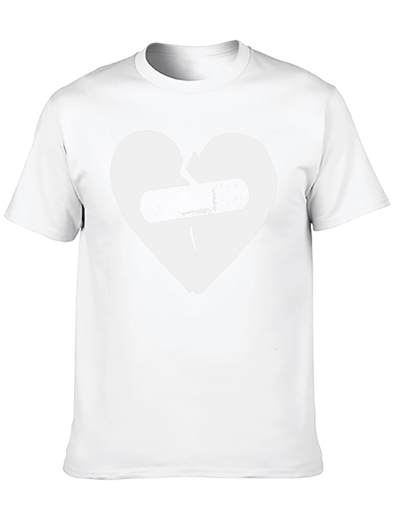 Broken Heart Bandage Graphic T-Shirt