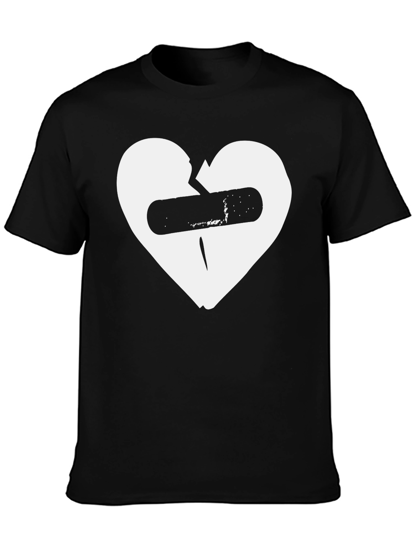 Broken Heart Bandage Graphic T-Shirt