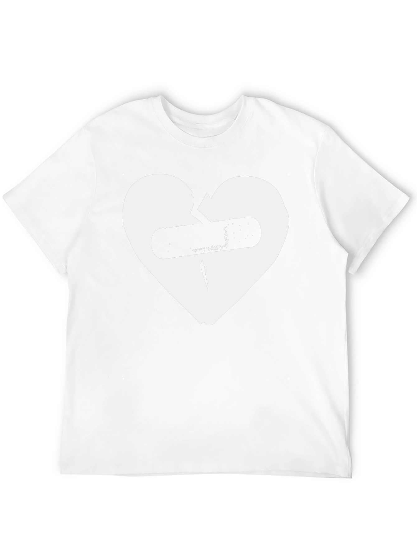 Broken Heart Bandage Graphic T-Shirt