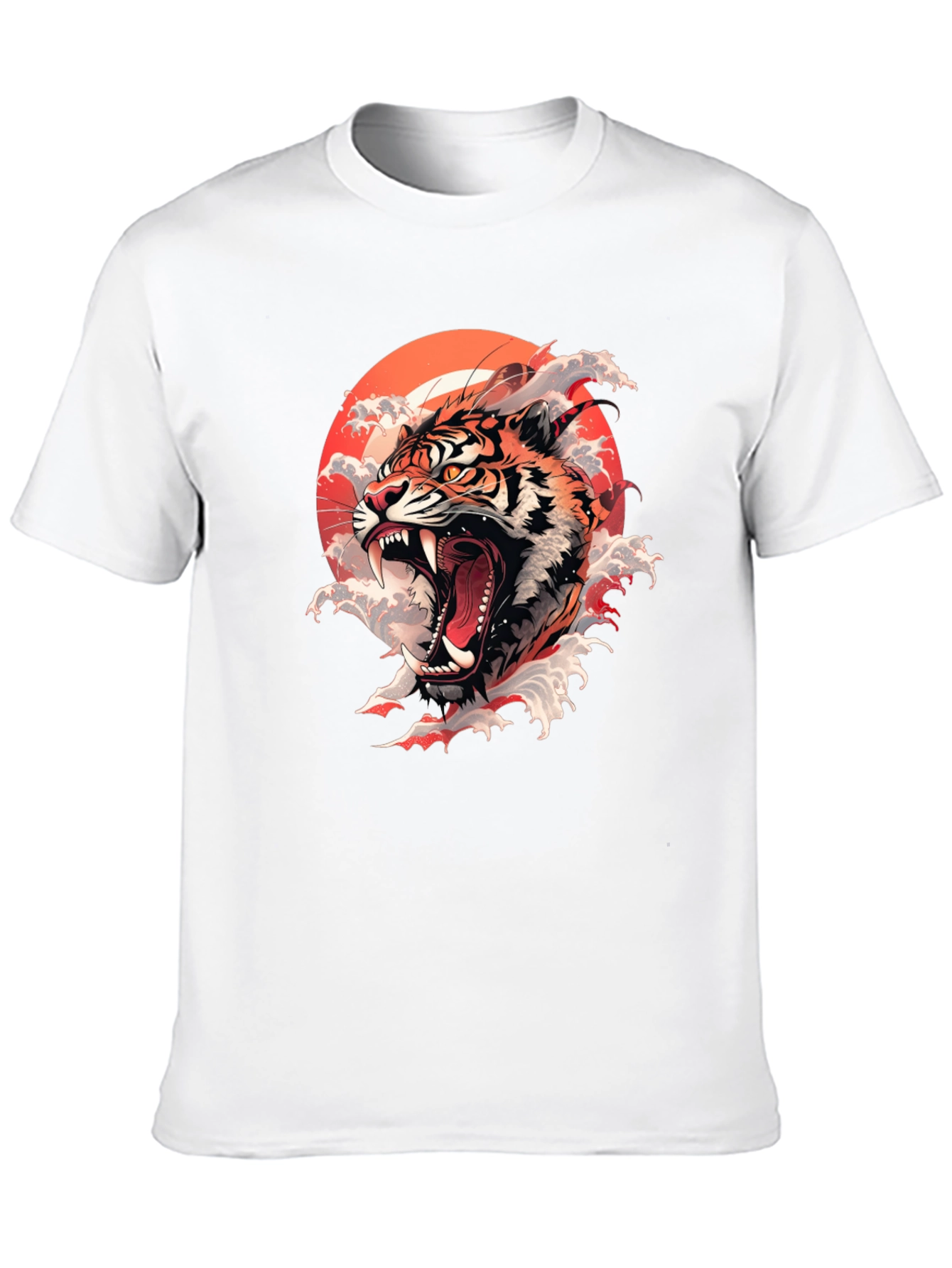 Tiger Roar Graphic Print Black Tee