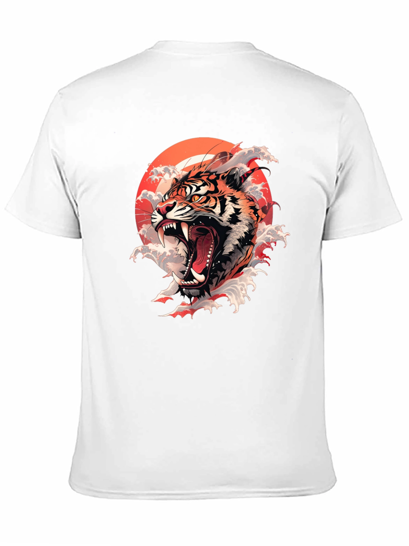 Tiger Roar Graphic Print Black Tee