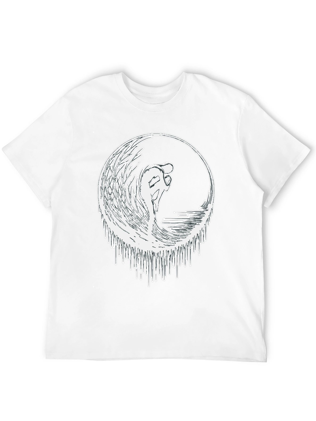 Surfing Wave Graphic Tee - Black