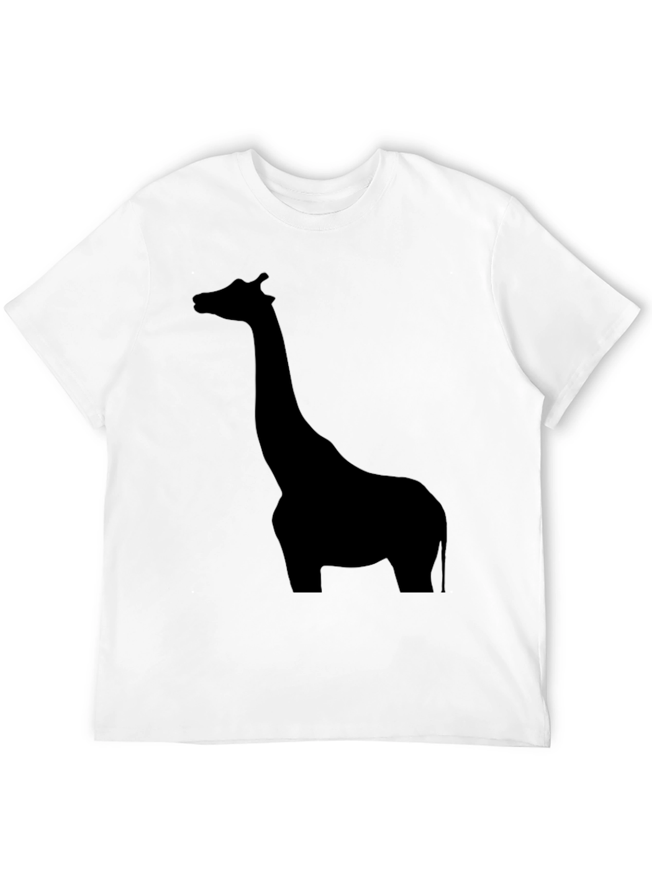 Mens Black Giraffe Silhouette Graphic T-Shirt