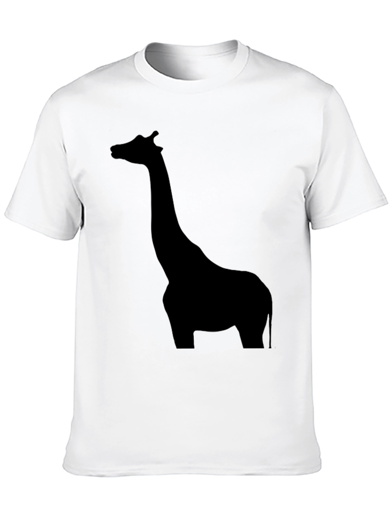 Mens Black Giraffe Silhouette Graphic T-Shirt