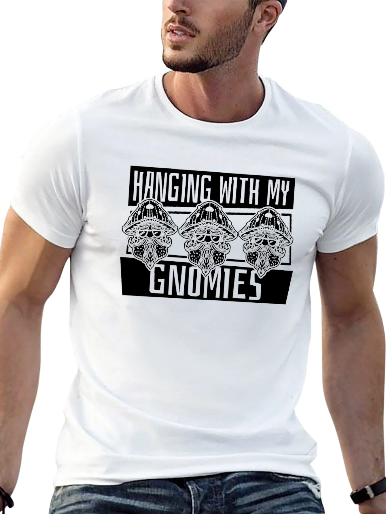 Hanging With My Gnomies Black T-Shirt