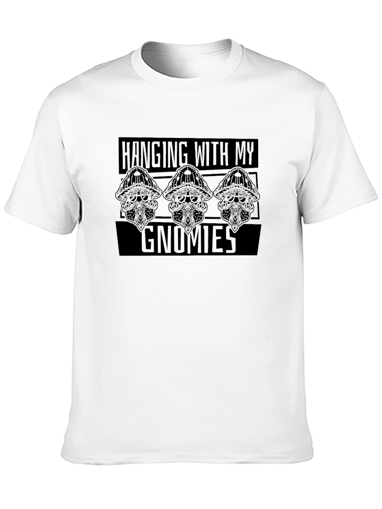 Hanging With My Gnomies Black T-Shirt