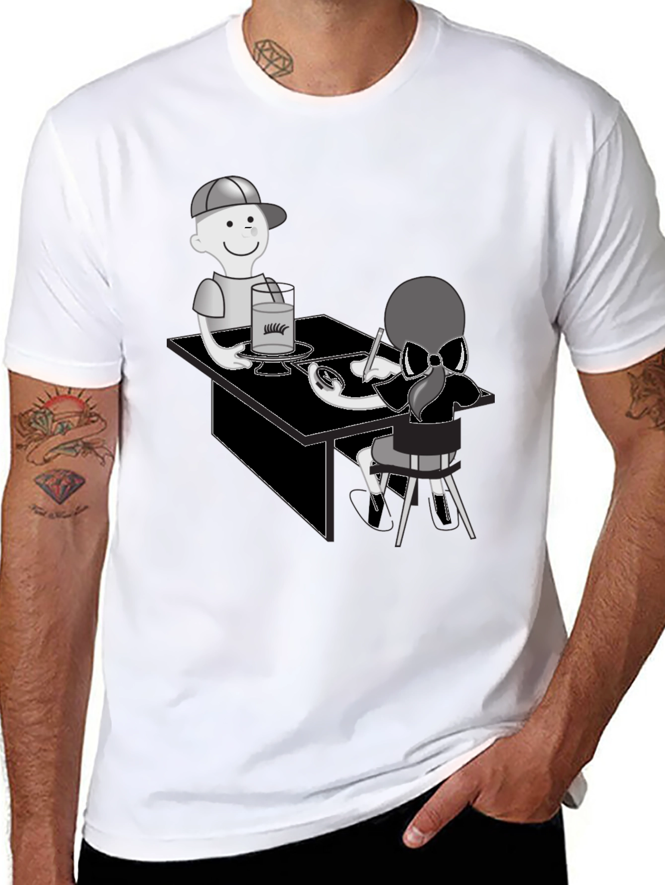 Cartoon Graphic T-Shirt - Artist Theme