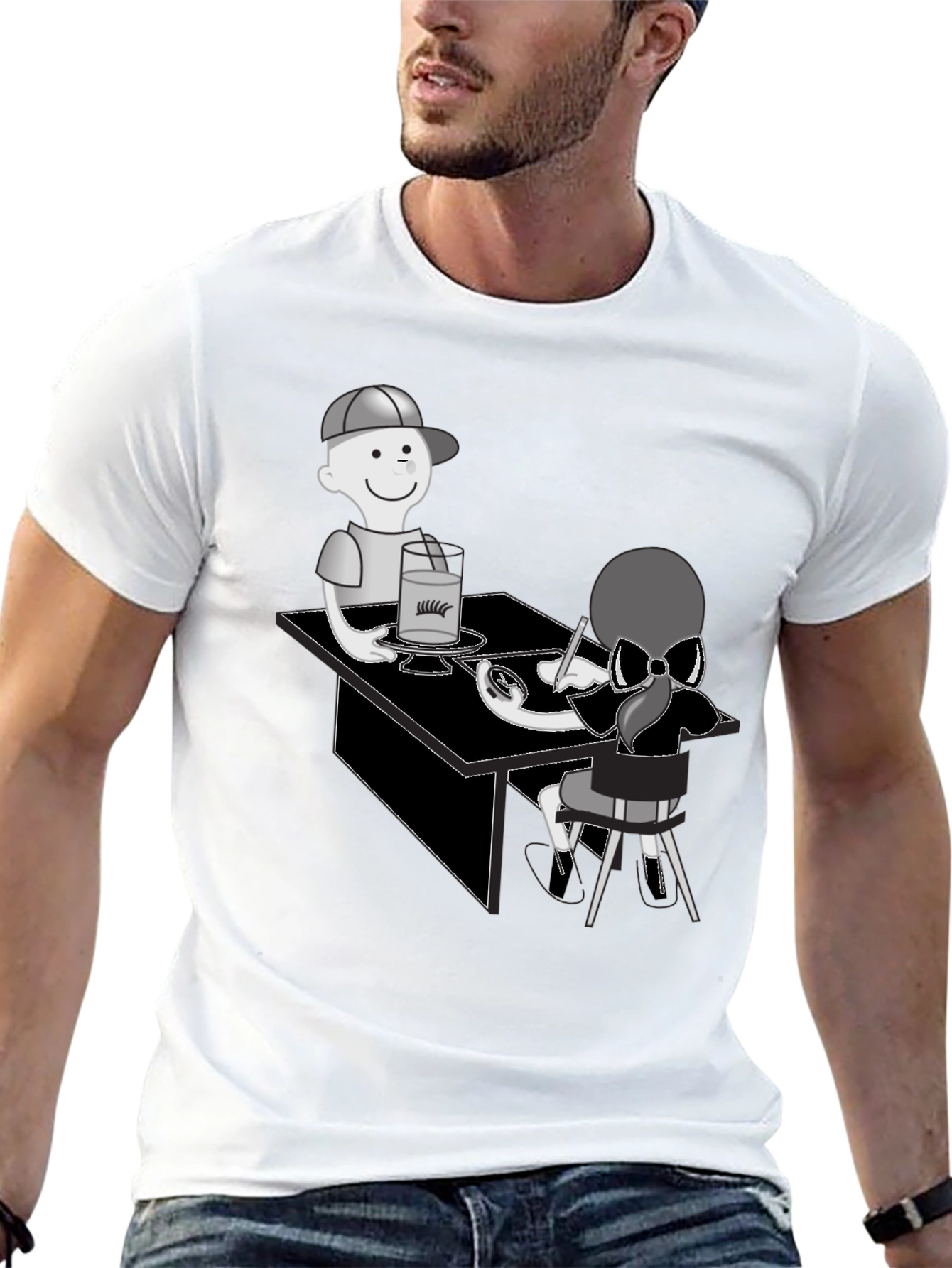 Cartoon Graphic T-Shirt - Artist Theme