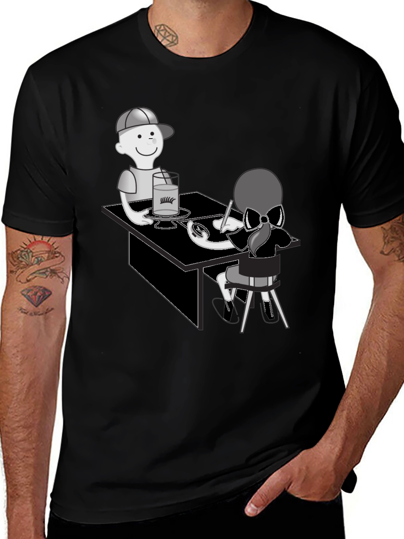 Cartoon Graphic T-Shirt - Artist Theme