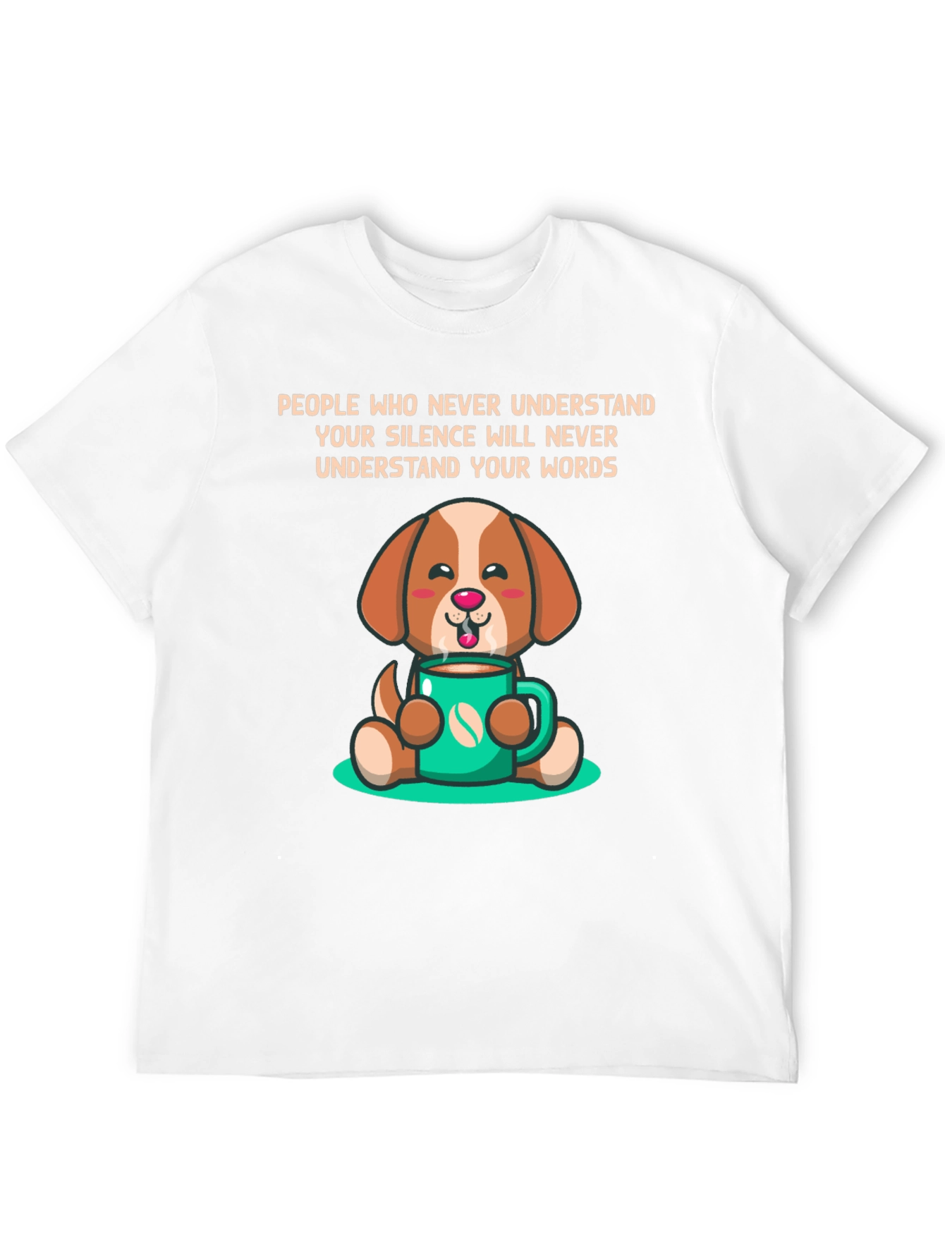 Dog Lover Tee: Silence Speaks Volumes - Coffee Pup