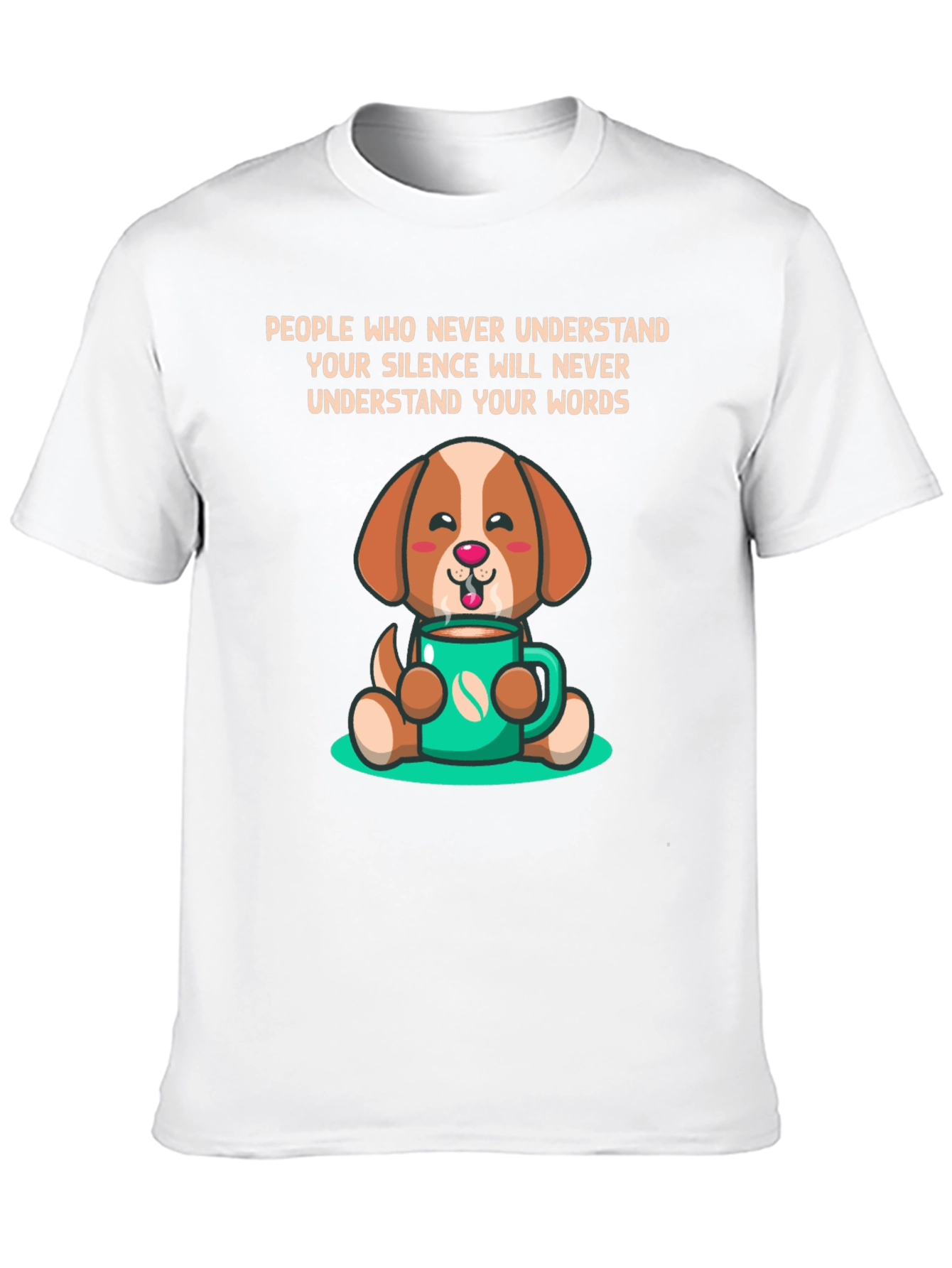 Dog Lover Tee: Silence Speaks Volumes - Coffee Pup