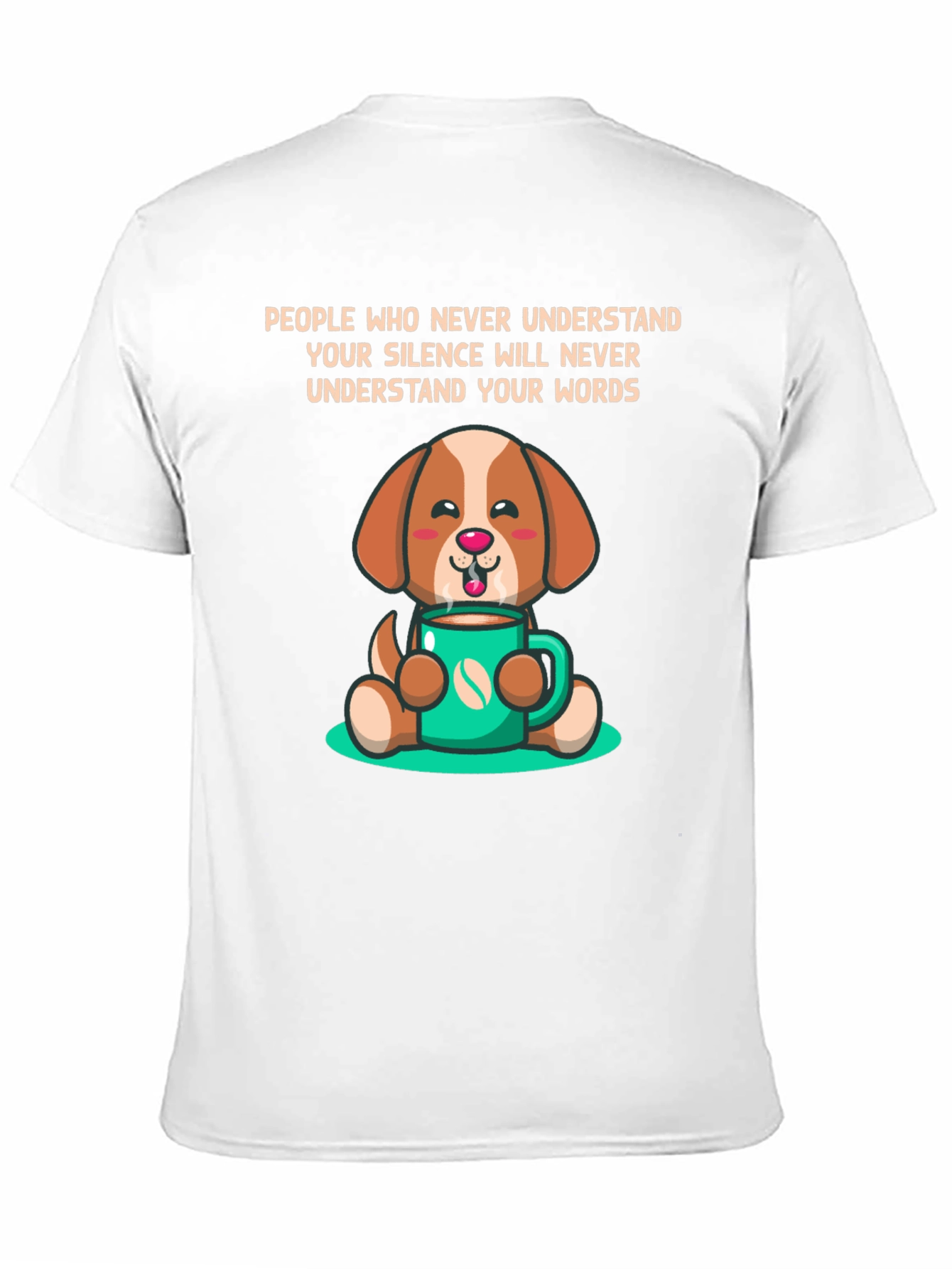 Dog Lover Tee: Silence Speaks Volumes - Coffee Pup