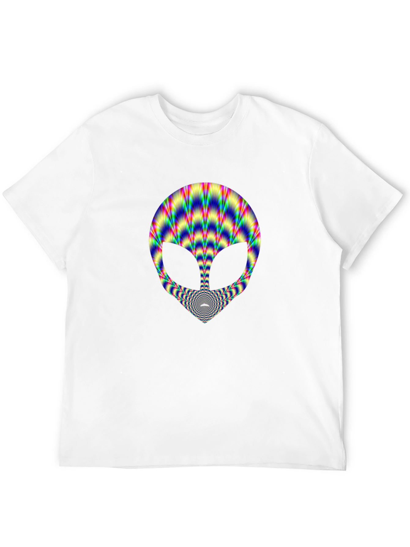 Psychedelic Alien Head Graphic Black T-Shirt
