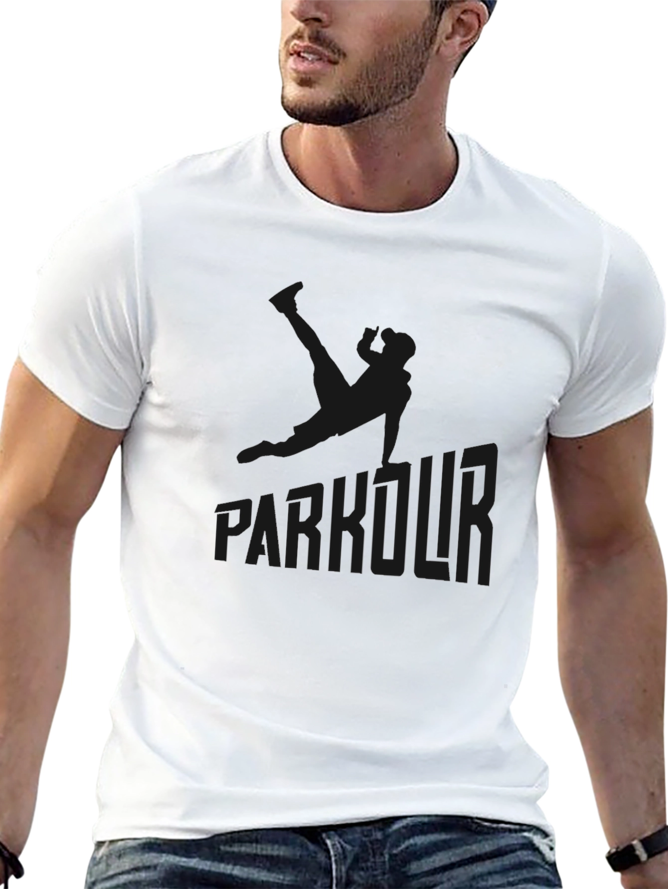 Parkour Graphic Black T-Shirt - Urban Style Tee