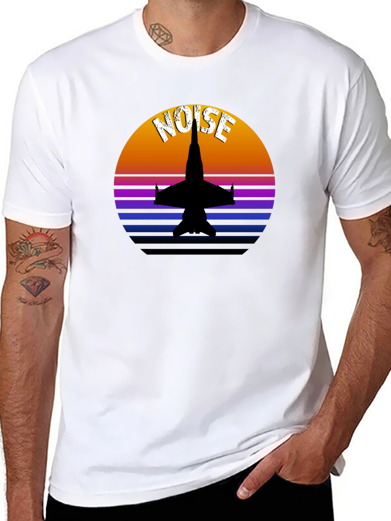 Retro Fighter Jet T-Shirt - Noise