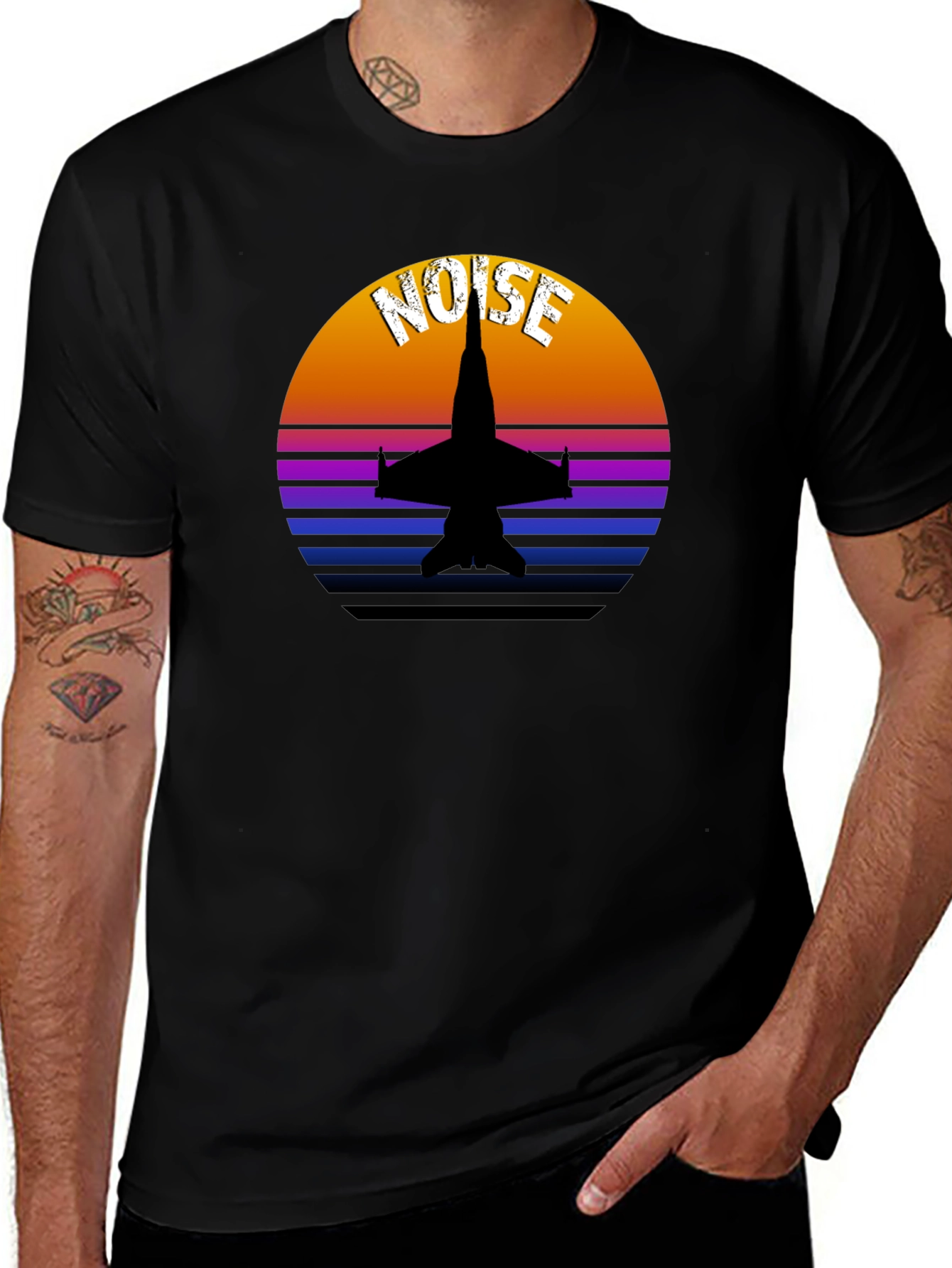 Retro Fighter Jet T-Shirt - Noise