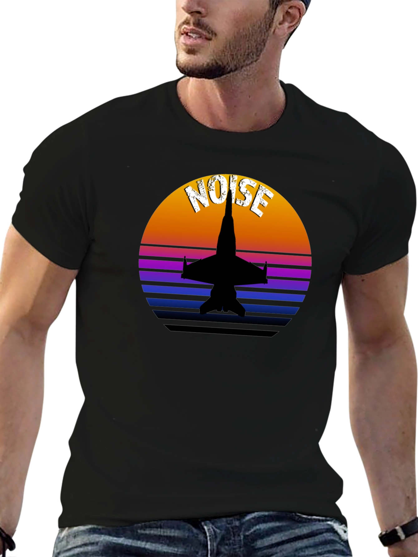 Retro Fighter Jet T-Shirt - Noise