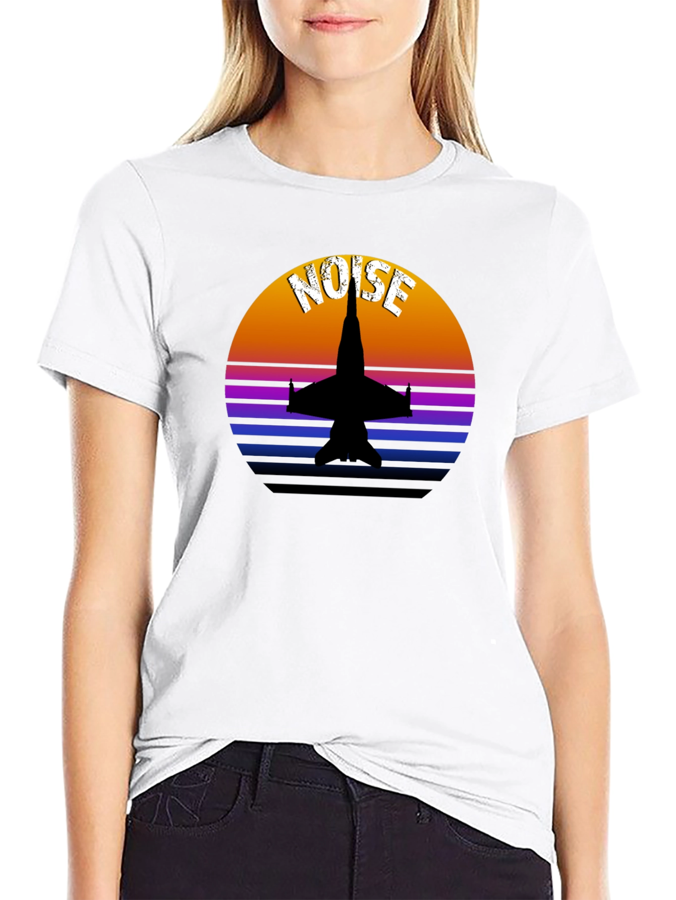 Retro Fighter Jet T-Shirt - Noise