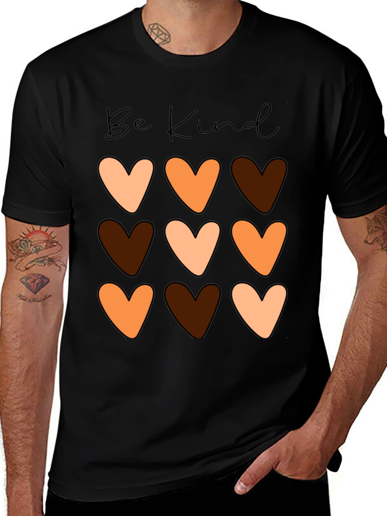 Be Kind Heart T-Shirt - Diversity Love Tee