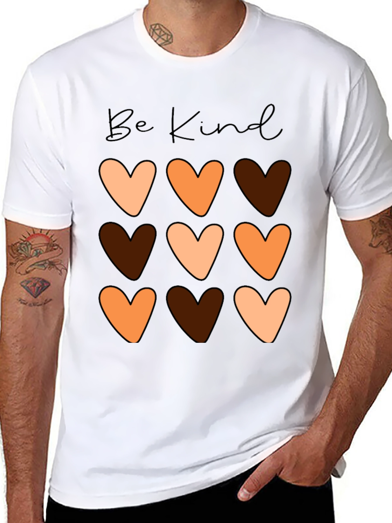 Be Kind Heart T-Shirt - Diversity Love Tee