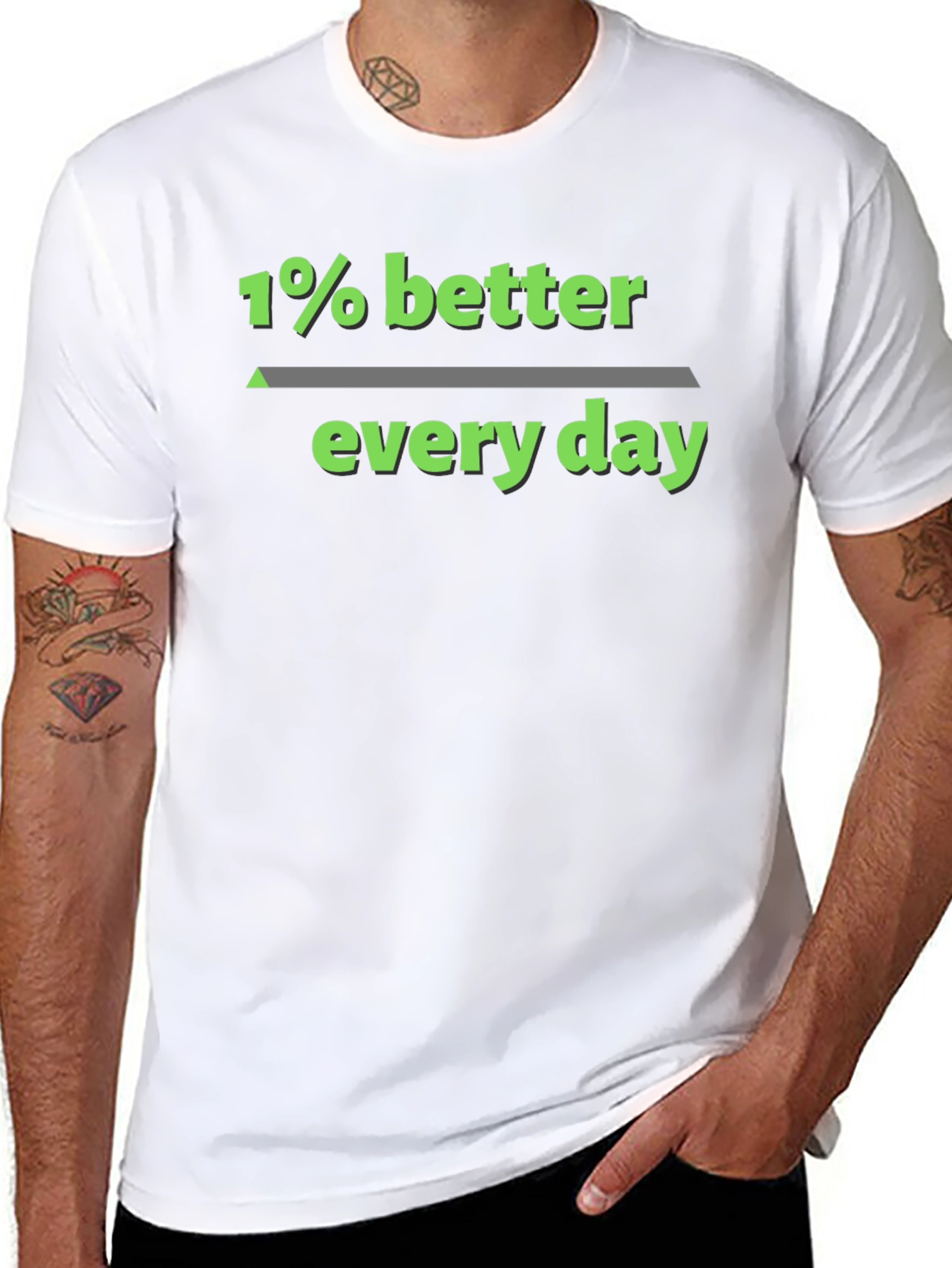 1% Better Every Day Graphic Tee - Black