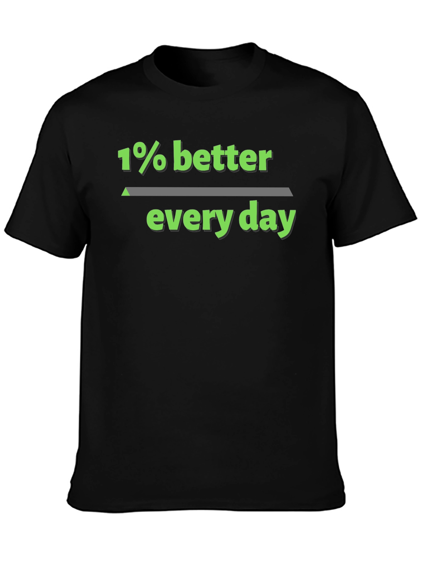 1% Better Every Day Graphic Tee - Black