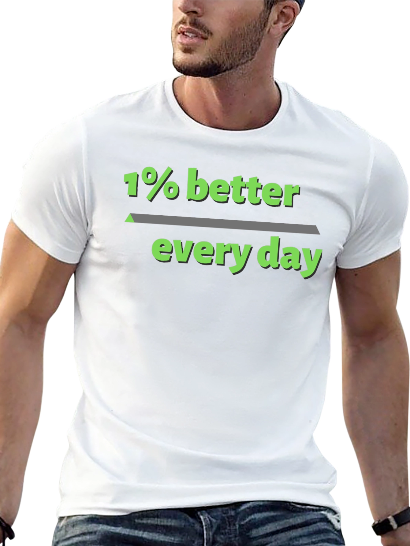 1% Better Every Day Graphic Tee - Black