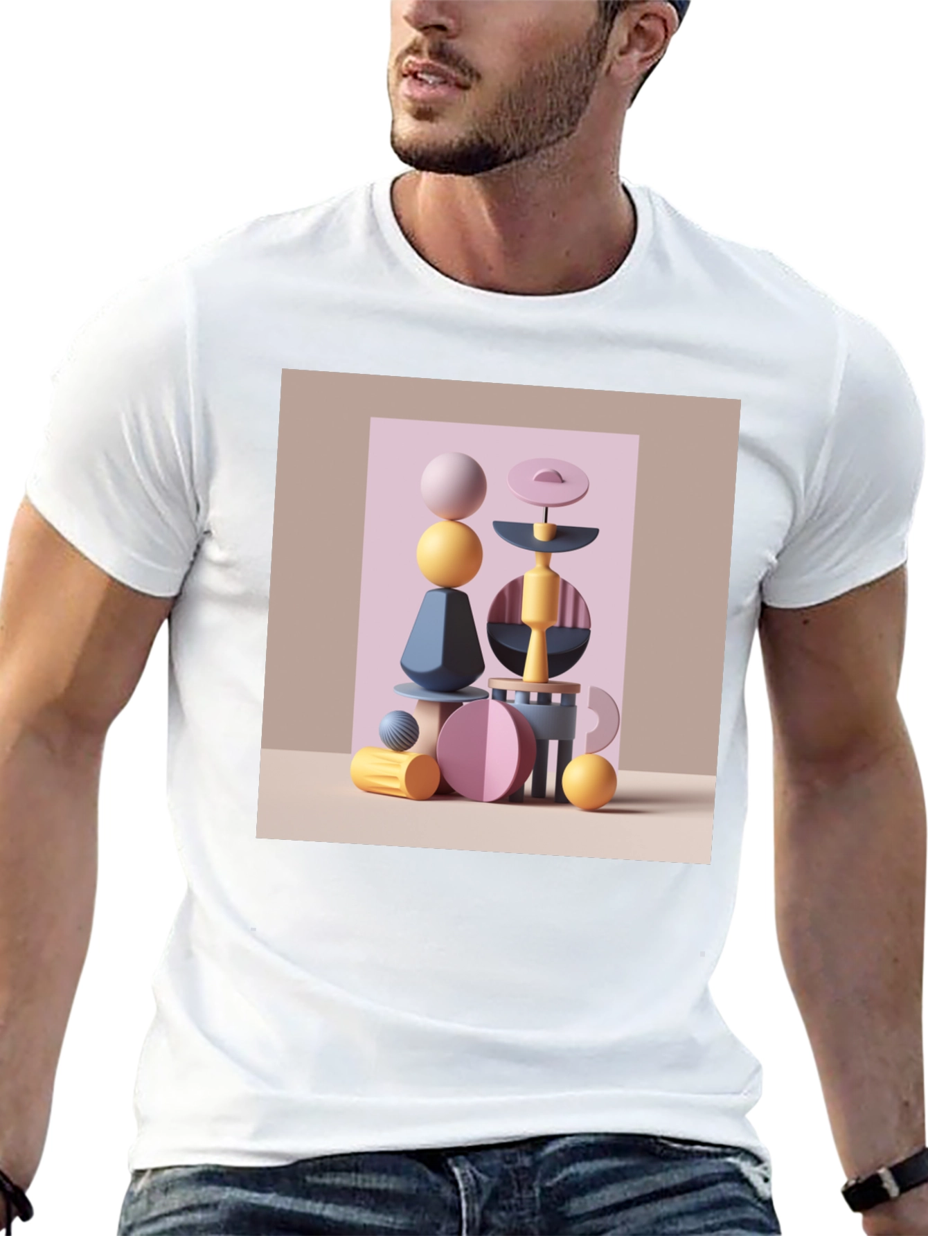 Abstract Shapes Graphic Tee - Modern Art Shirt