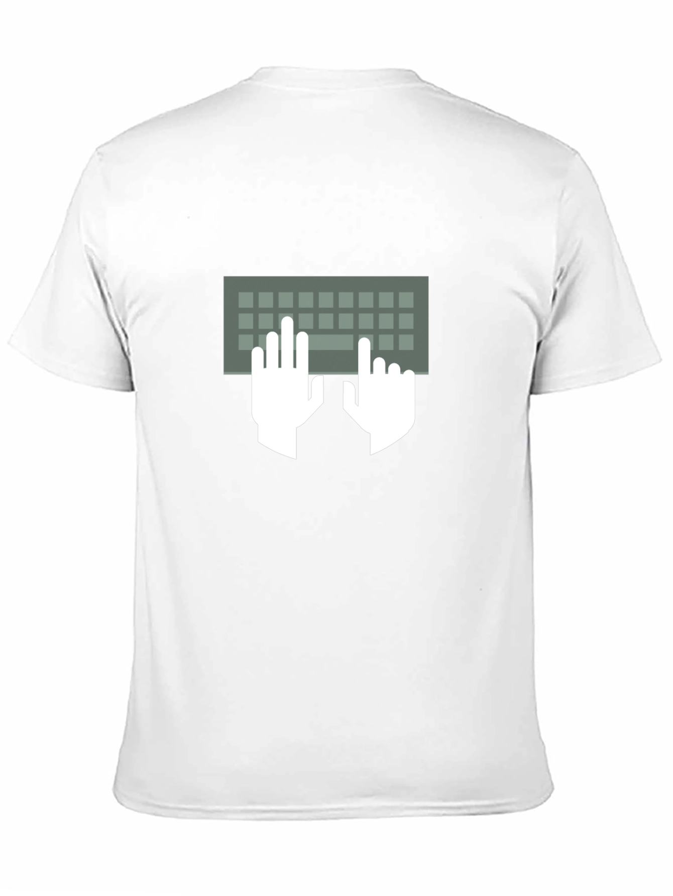 Typing Hands Keyboard Graphic Tee - Black