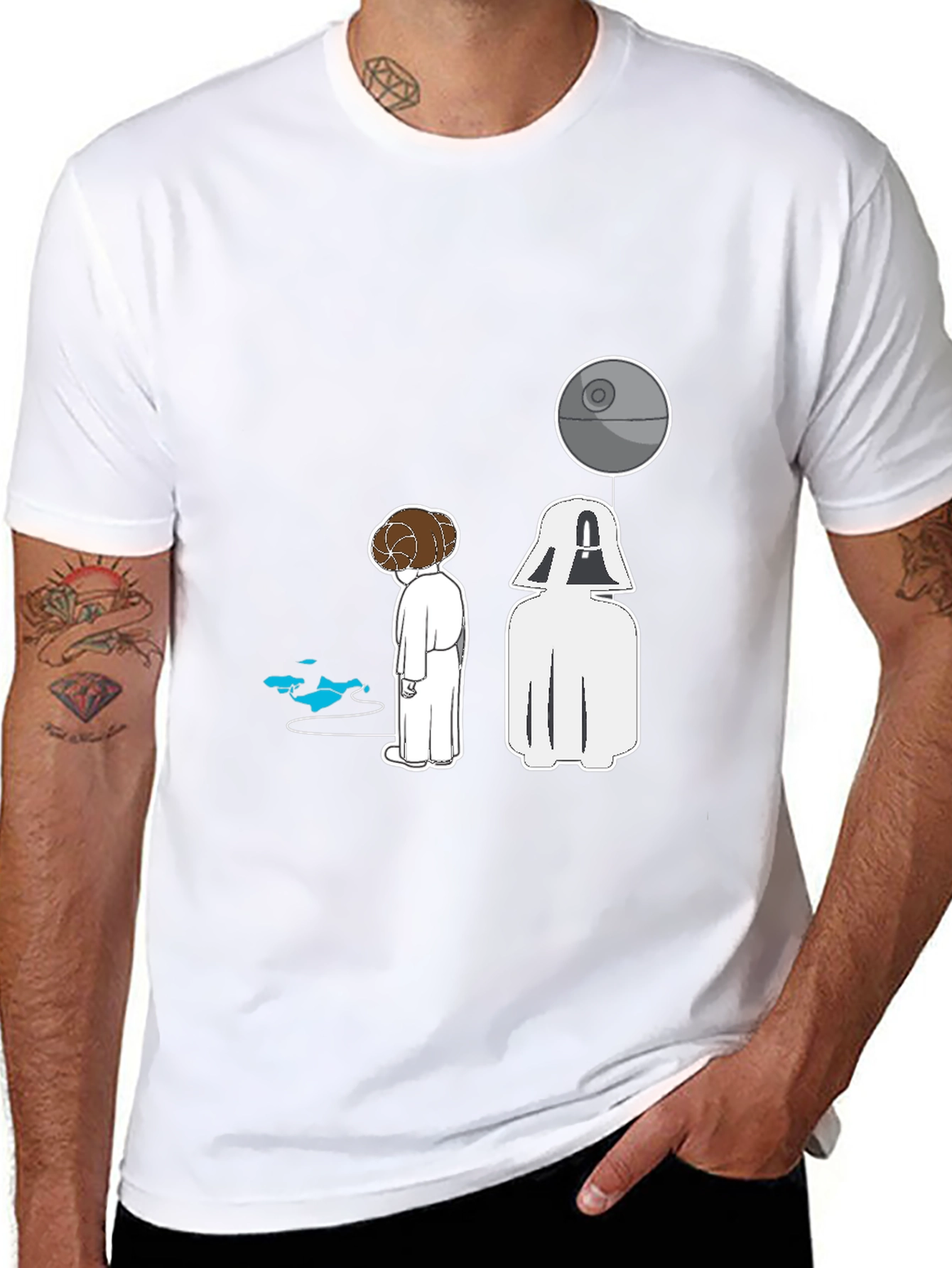 Star Wars T-Shirt - Princess Leia and Darth Vader