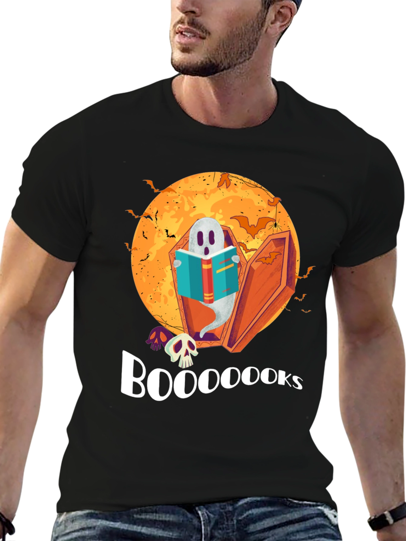 Booooks Halloween Ghost T-Shirt