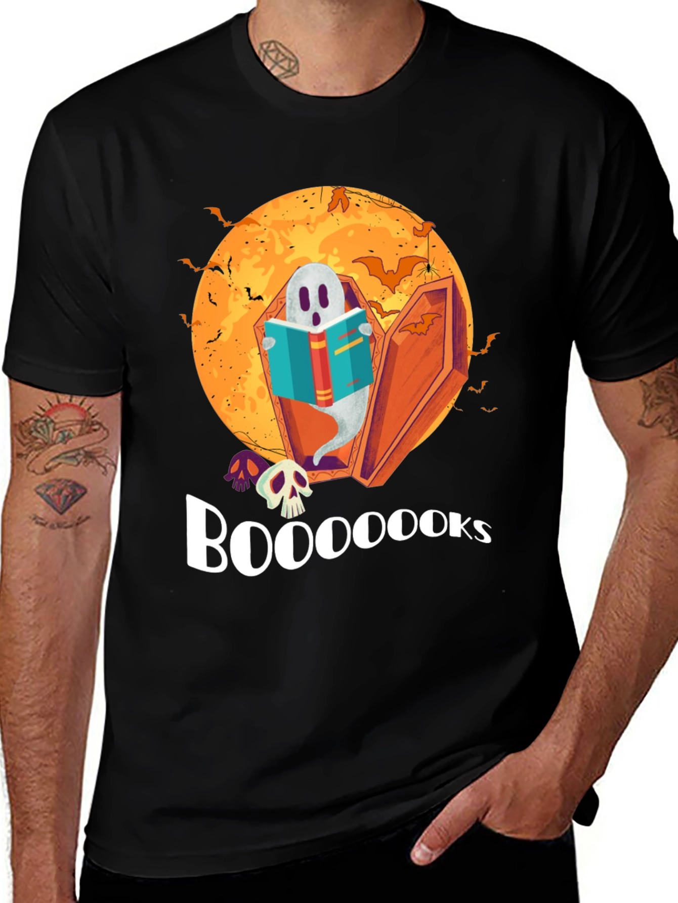 Booooks Halloween Ghost T-Shirt