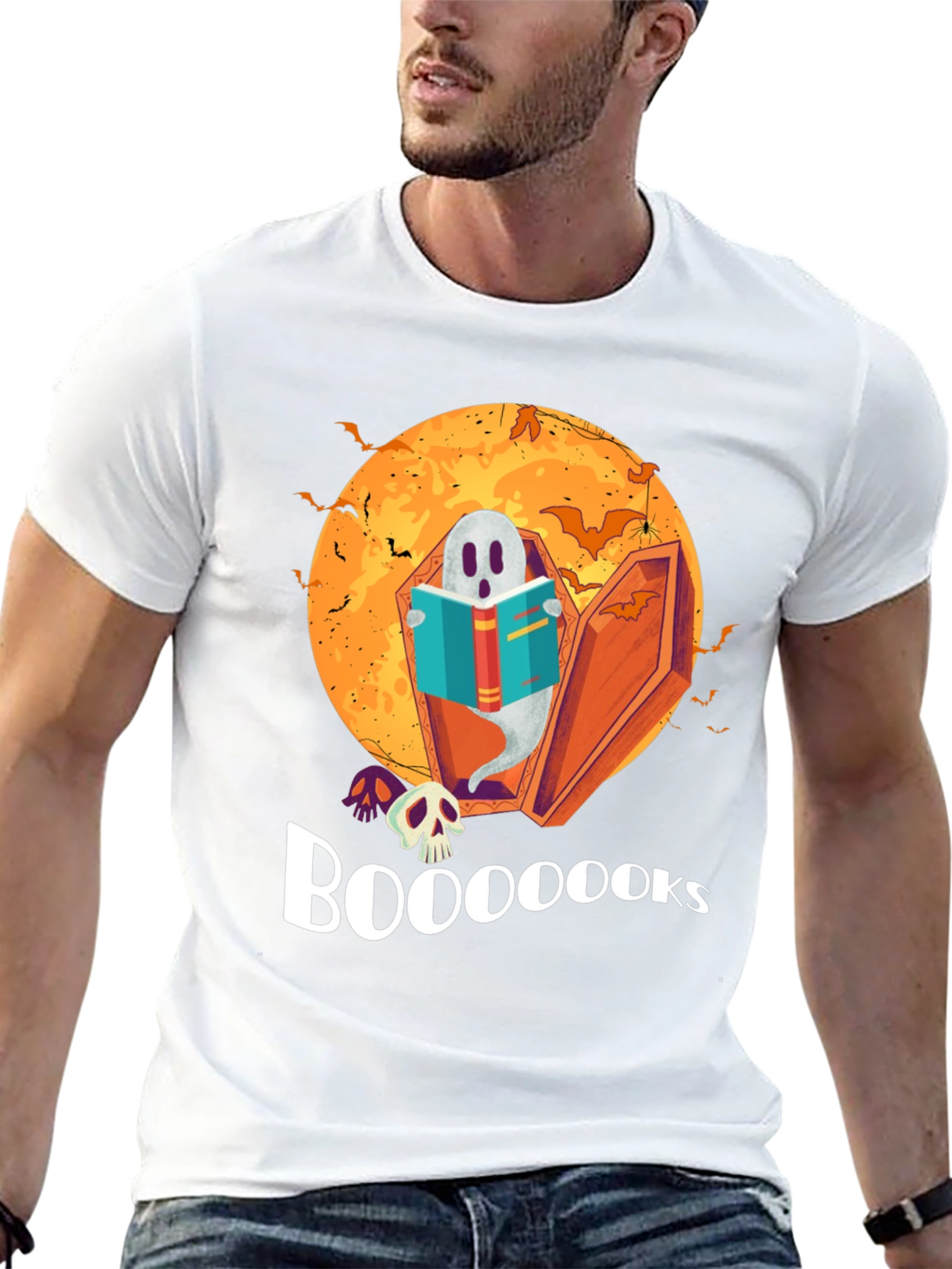 Booooks Halloween Ghost T-Shirt