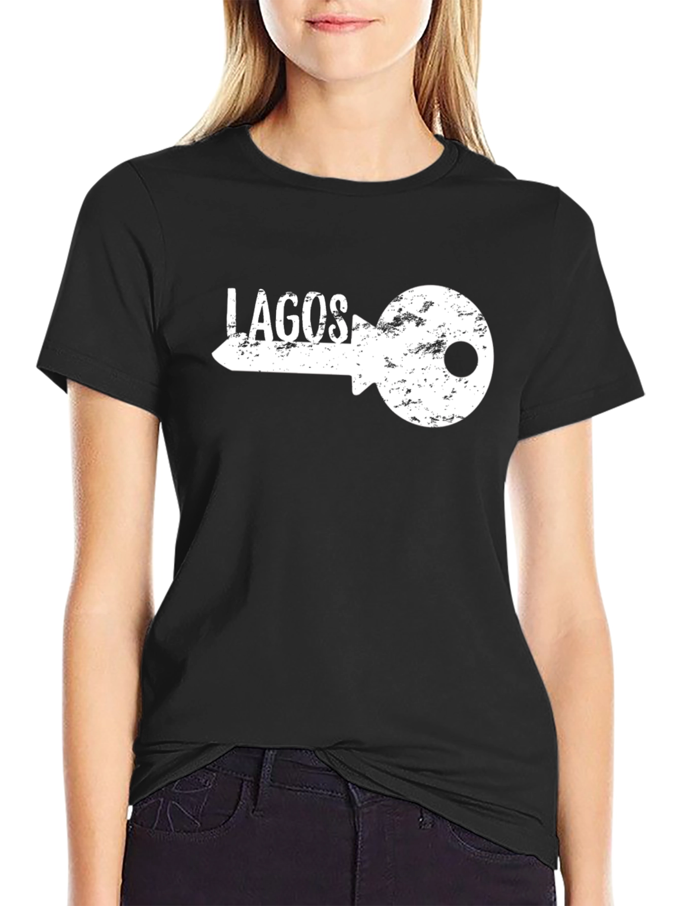 Lagos Key Graphic Tee - Mens Black T-Shirt