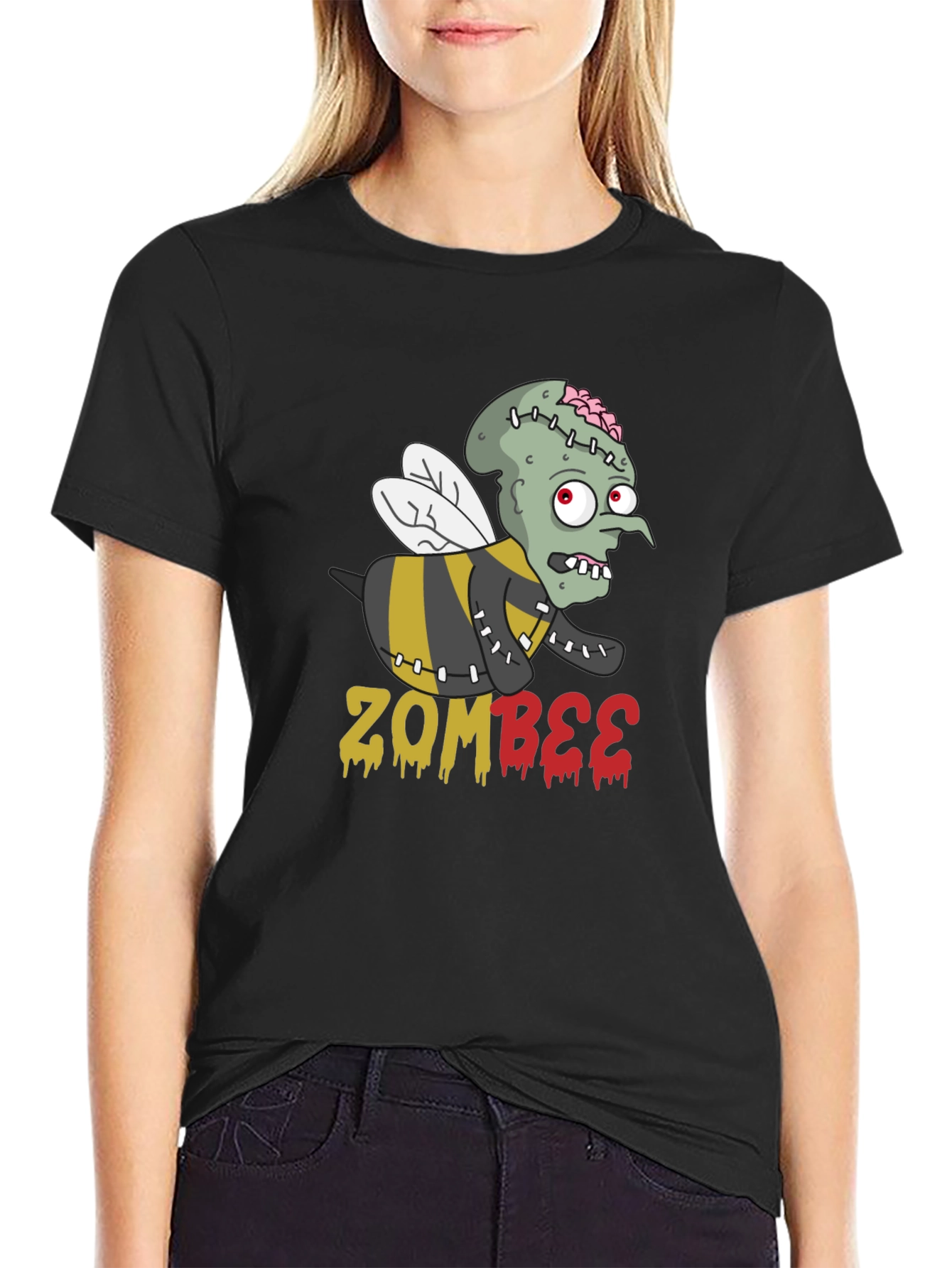 Zombee Graphic T-Shirt - Halloween Zombie Bee