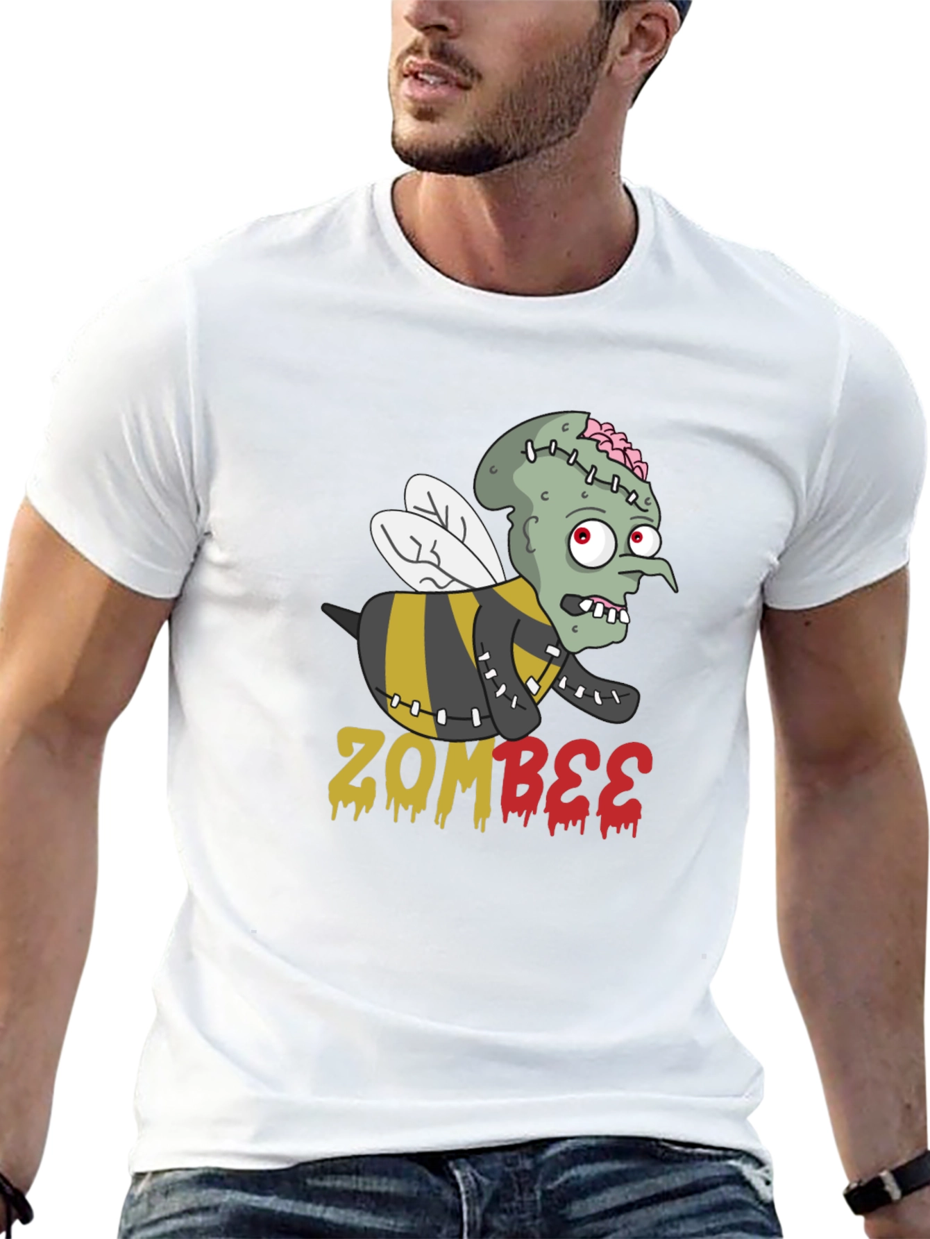 Zombee Graphic T-Shirt - Halloween Zombie Bee