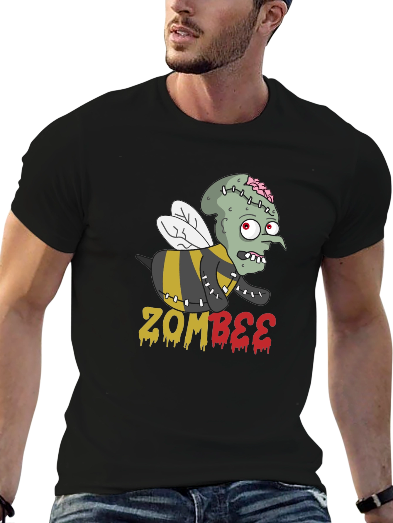 Zombee Graphic T-Shirt - Halloween Zombie Bee