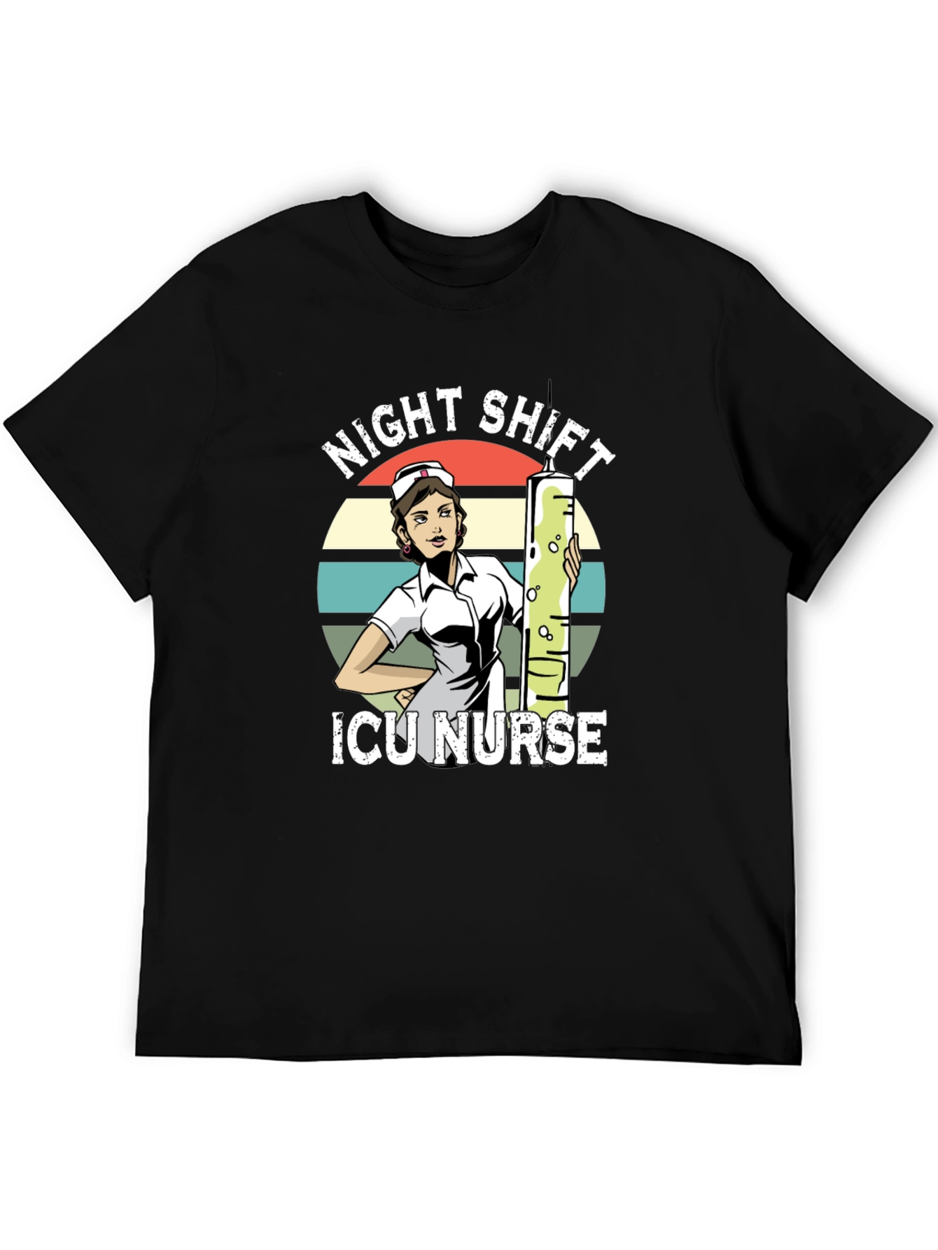 Night Shift ICU Nurse Graphic T-Shirt