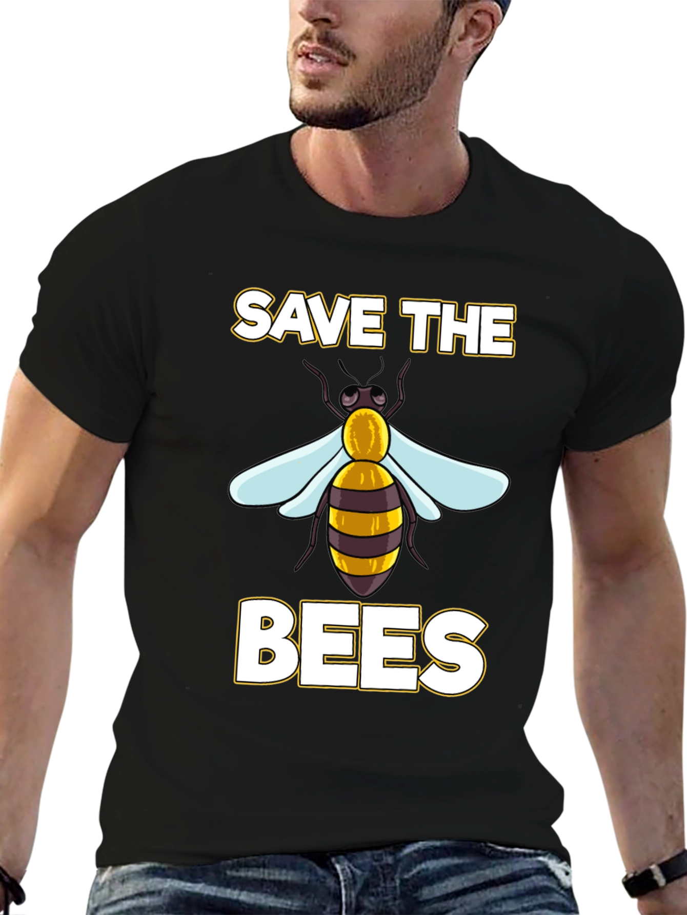 Save The Bees Graphic T-Shirt - Eco-Friendly Cotton Blend