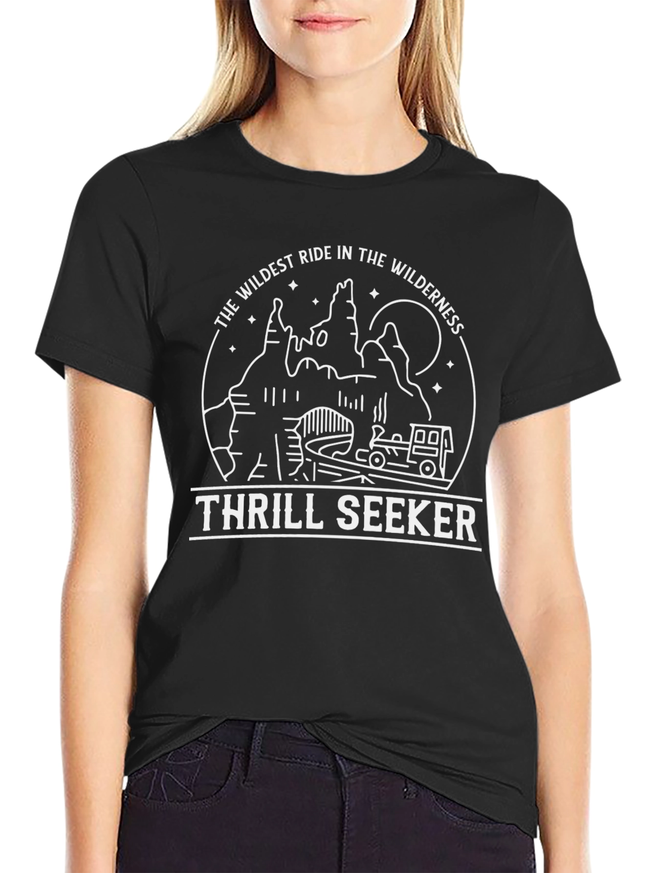 Thrill Seeker Wilderness Ride Graphic Tee - Black