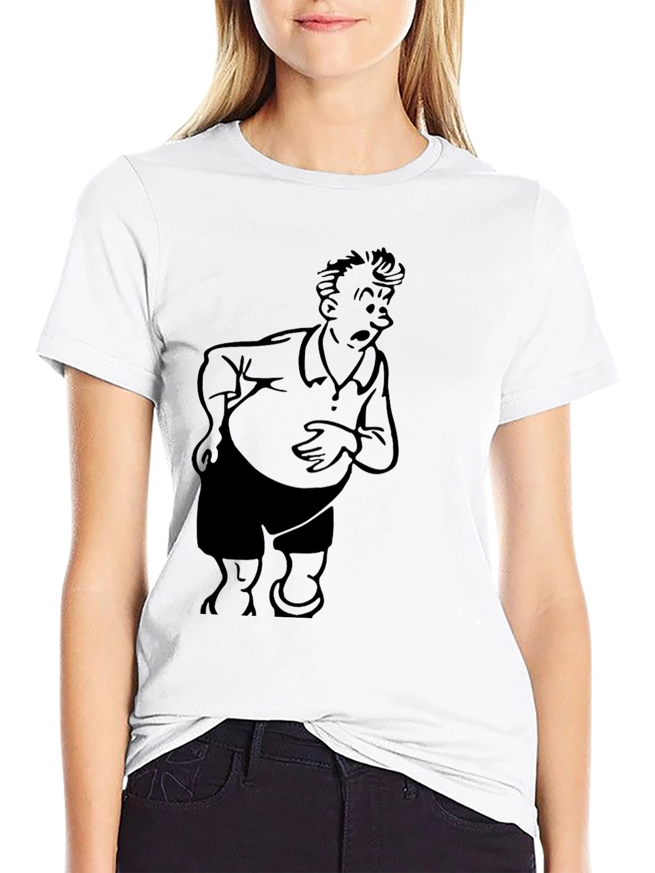Cartoon Graphic Black T-Shirt