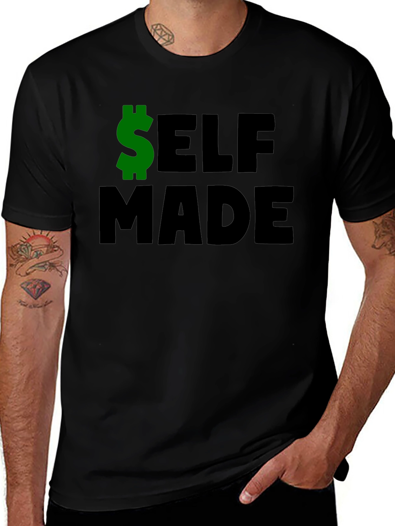 Self Made T-Shirt - Black Graphic Tee