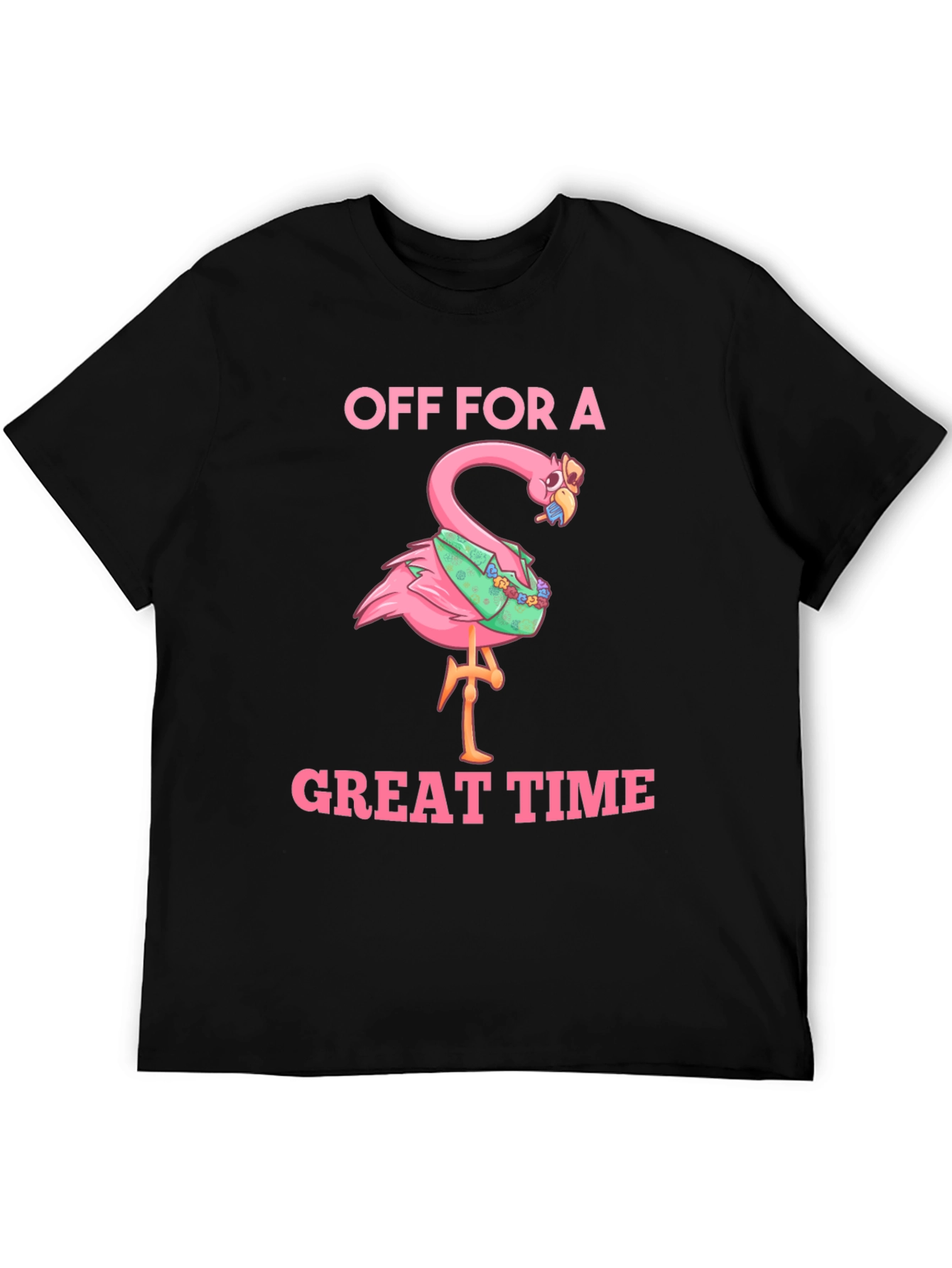 Off For a Great Time Flamingo T-Shirt