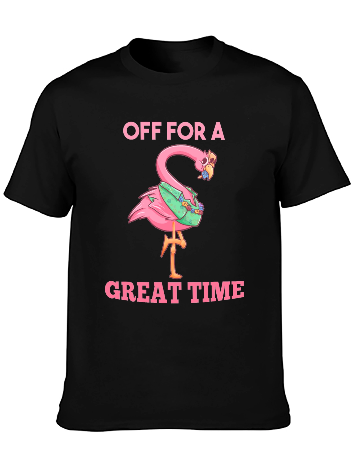 Off For a Great Time Flamingo T-Shirt
